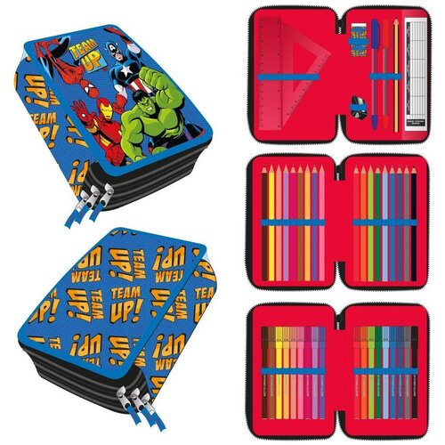 Avengers Plumier Vengadores Marvel triple Slike