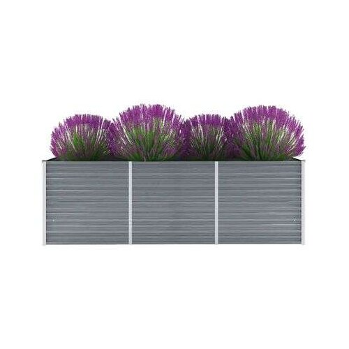  Visoka greda iz pocinkanega jekla 240x80x77 cm sive barve, (20611489) Cene