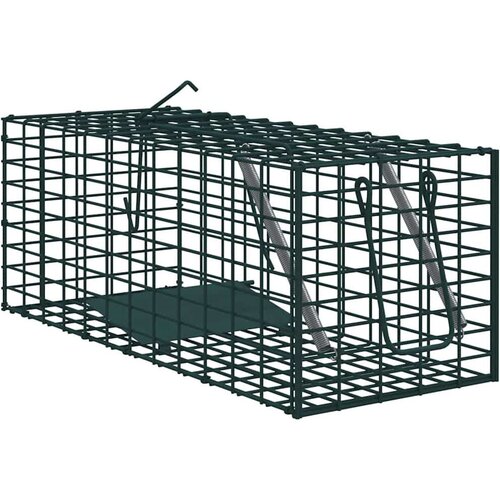 vidaXL Zamka za živali Zelena 31 x 13 x 12cm Jeklo Cene