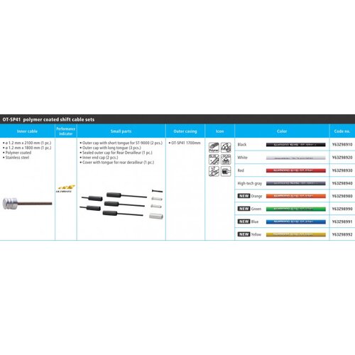Shimano sajla menjača road set polymer coated black Y63Z98910 Slike
