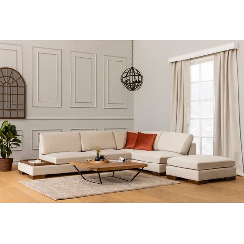 Atelier Del Sofa Bež kotna sedežna garnitura (desni kot) Tulip &amp;ndash; Slike