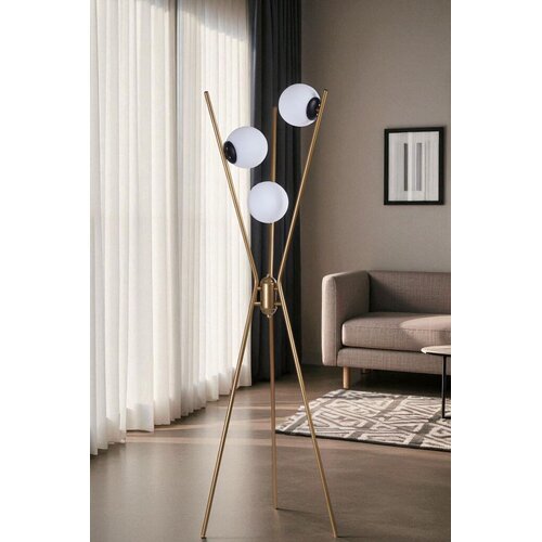 Opviq podna lampa Kervan, zlatna boja Cene