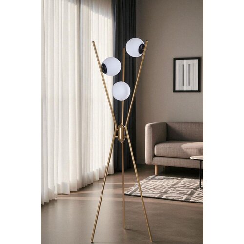 Opviq Podna lampa Kervan, Zlatne boje Cene