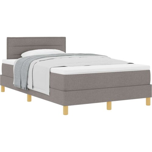 Box Spring Krevet s Madracem Taupe 120x200 cm Tkanina Slike