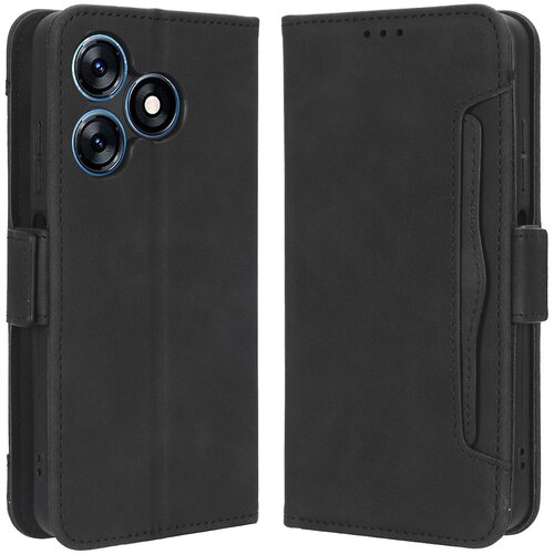 INORCO Za Tecno Spark 10 4G preklopna usnjena torbica za telefon, stojalo, več rež za kartice, pokrov denarnice, (22034381) Slike