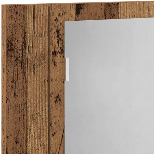  LED ormarić s ogledalom staro drvo 60x12x45cm konstruirano drvo Slike