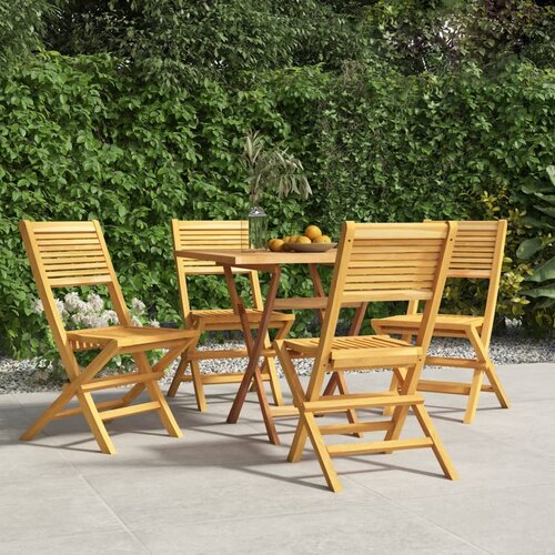 vidaXL Sklopive vrtne stolice 4 kom 47x62x90 cm od masivne tikovine Cene