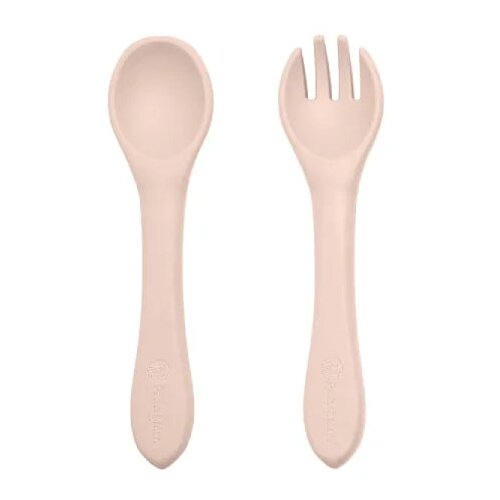 Petite&amp;amp;Mars Silikonska žlica i vilica 6 m+ Take&amp;amp;Match, Desert Sand Slike