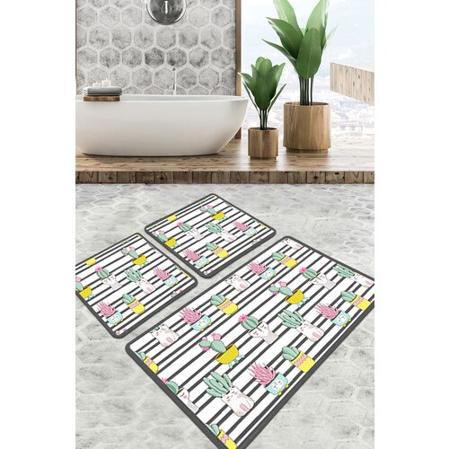  Catinus Cactus Djt Multicolor Bathmat Set (2 Pieces) Cene