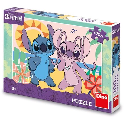 Dino Stitch i Angel na plaži - Puzzle XL 100 delova Cene