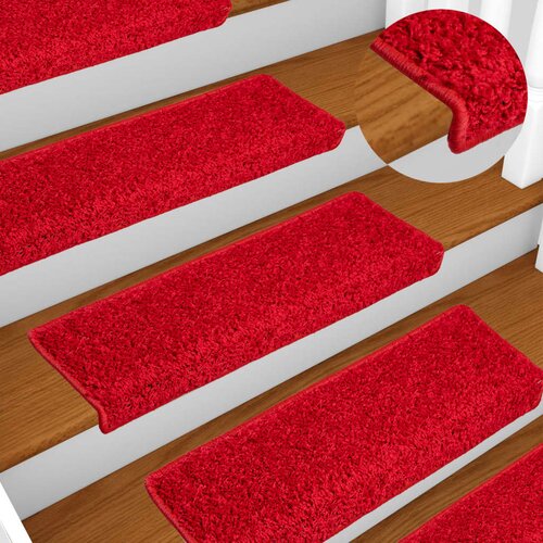  Prostirke za stepenice 10 kom 65x21x4 cm crvene pravokutne rubove Cijene