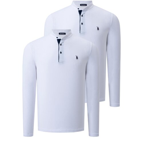 Dewberry DUO SET V4009 MENS SWEATSHIRT-WHITE-WHITE Cijene