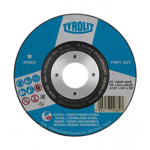 Tyrolit Ploča brusna 115x6mm Basic 34468716 Cijene