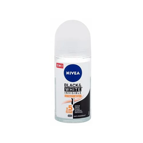 Nivea Black & White Invisible Ultimate Impact 48H antiperspirant roll-on 50 ml za žene