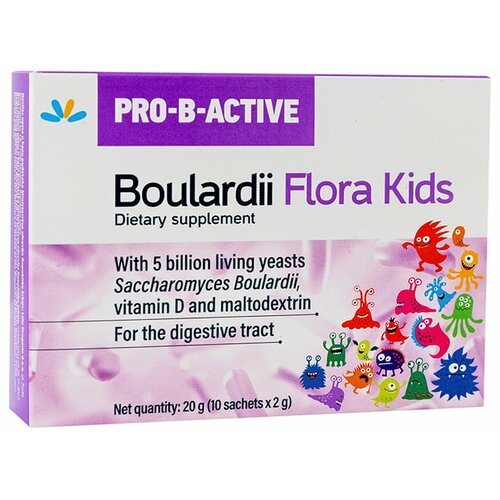 PRO-B-ACTIVE boulardii flora kids, 10 kesica Slike