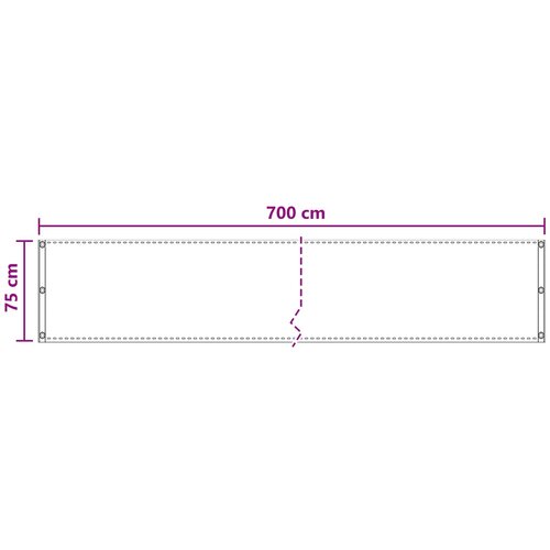  Balcony ekran Krem 75 x 700 cm HDPE i Aluminij Slike