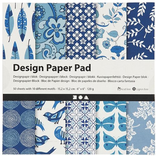  Papir za scrapbooking blue 15,2 x 15,2 cm - 50 listova (papir za) Cijene