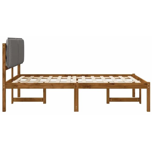  Krevetni okvir s tapiciranim uzglavljem Prirodna i svjetlosiva - Prirodna i svjetlosiva 150 x 200 cm Slike