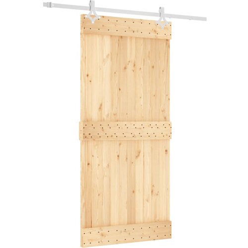 vidaXL Drsna vrata s kompletom vodil 95x210 cm trdna borovina, (20998598) Cene