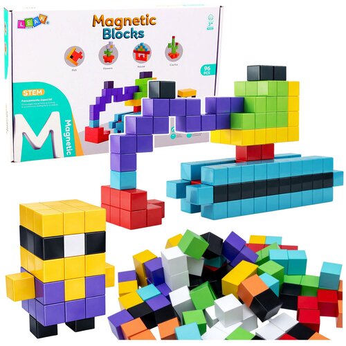  Magnetni bloki Square 3D s 96 elementi Slike