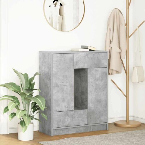  Komoda s ladicama i vratima beton siva 73x31x90 cm Slike