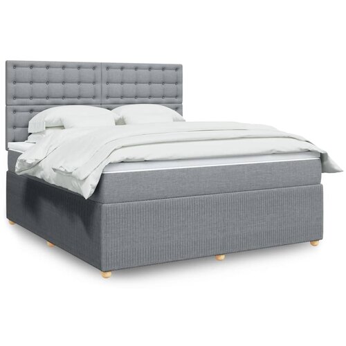 vidaXL Krevet s oprugama i madracem svjetlosivi 180x200 cm od tkanine Cijene