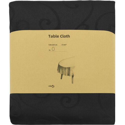  Tkanina za stol 5 kom. Ovalni Tamnosiva 130 x 220 cm Slike