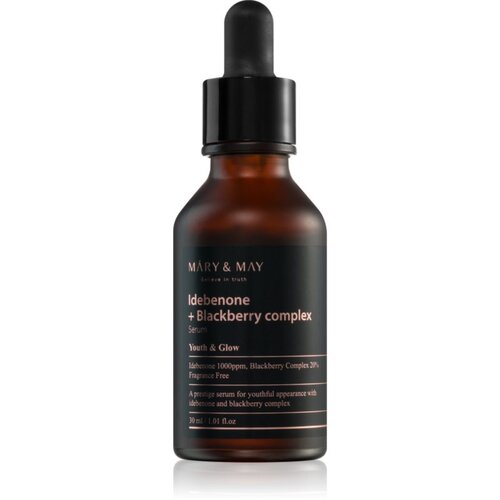 MARY &amp;amp; MAY Idebenone + Blackberry Complex Serum antioksidantni serum za posvetlitev in zgladitev kože 30 ml Slike