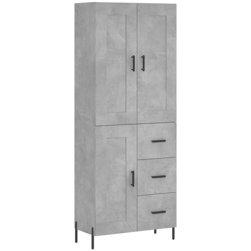 Maison Chic Visoka Komoda - Predalnik betonsko siva 69,5x34x180 cm inženirski les, (21720257) Slike