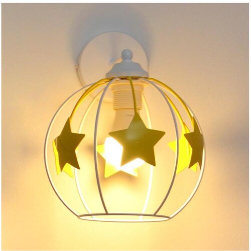  Dečija zidna lampa STARS 1xE27/15W/230V žuta/bela Cene