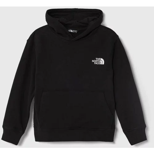 The North Face Pulover OVERSIZED HOODIE črna barva, s kapuco