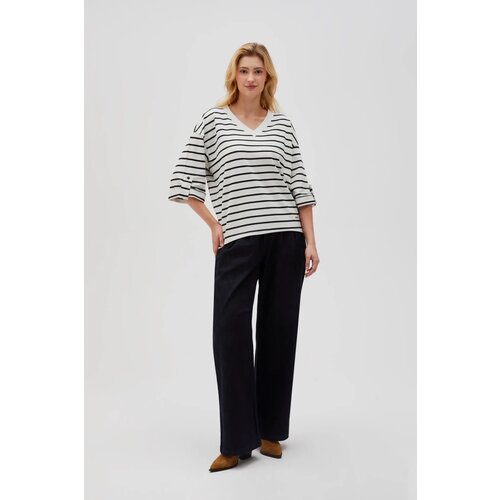 Marisse Women's Sweatshirt L-Bl-4603 Off White_Black Cene
