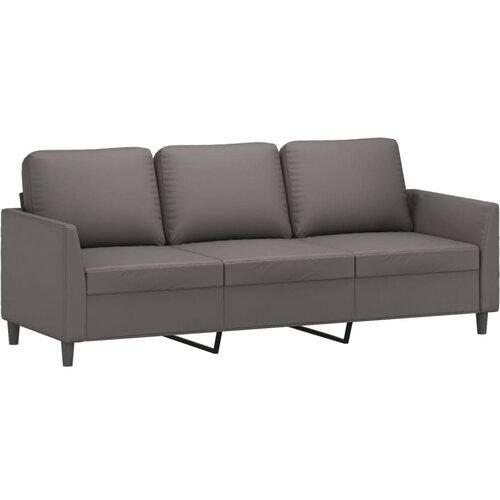  Trosjed s tabureom sivi 180 cm od umjetne kože Siva Slike