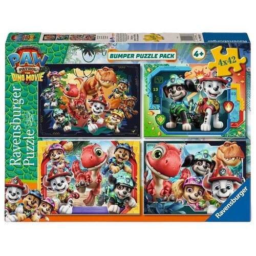 Paw Patrol Puzzle : Dino film, 4 &amp;times; 42 dijela Slike