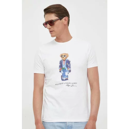 Polo Ralph Lauren Pamučna majica boja: bijela, s tiskom