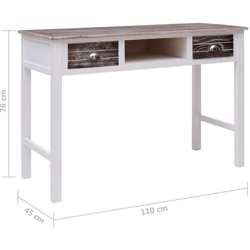  Pisaći stol smeđi 110 x 45 x 76 cm drveni Slike