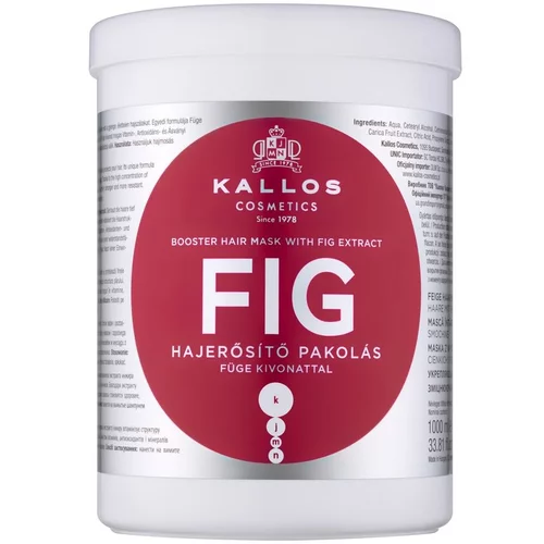 Kallos Cosmetics fig hranjiva maska za slabu i oštećenu kosu 1000 ml