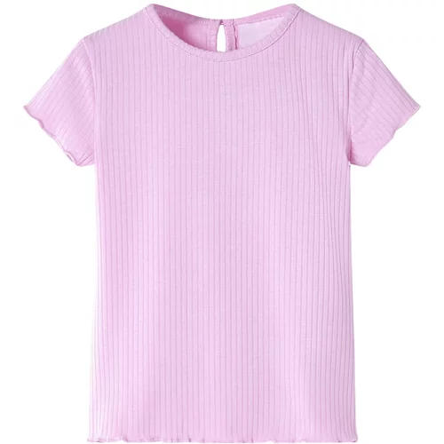 vidaXL Otroška majica s kratkimi rokavi svetlo roza 140