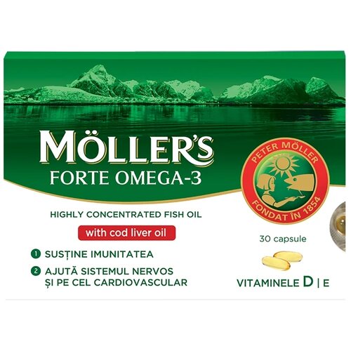 M&amp;Ouml;LLER&amp;#039;S Moller&amp;#039;s Omega-3 kapsule Forte, 30 komada Slike