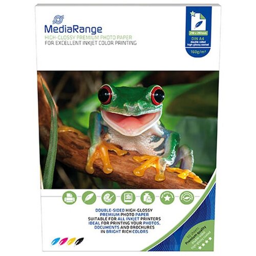 Mediarange foto papir, dvostranski A4, high glossy visoki sijaj 160g, 50 listov Cene