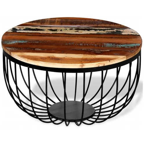 Klubska mizica iz trdnega predelanega lesa