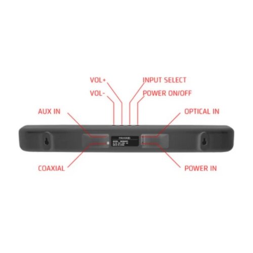 Microlab Onebar04 LED Bluetooth speaker soundbar 2x20W, AUX, Optical, Coaxial, Daljinski, black Cene