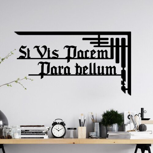 Wallity zidna dekoracija si vis pacem 1, 60 x 33 cm, crna Cene