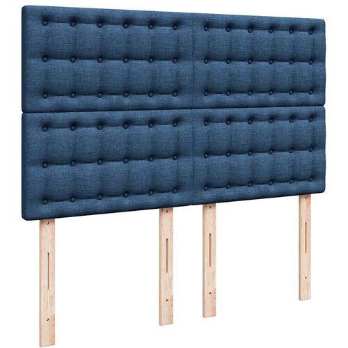  Otomanski okvir kreveta s madracem plavi 140x200cm od tkanine Slike