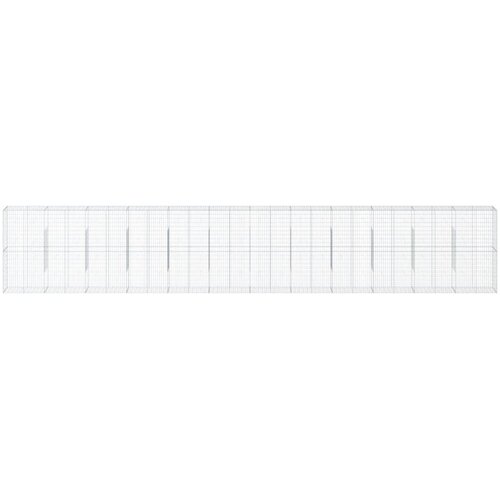  Gabionska ko&amp;scaron;ara s poklopcem 1200x50x200 cm pocinčano željezo Slike