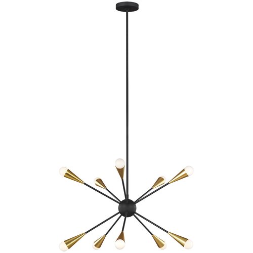 Elstead Lighting Feiss FE-JAX10-MB - LED luster na &scaron;tangu JAX 10xG9/3W/230V crna/zlatna Cene