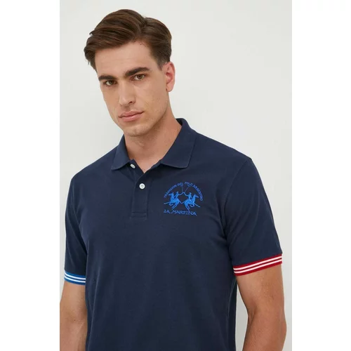 La Martina Polo majica za muškarce, boja: tamno plava, s aplikacijom