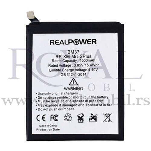  Baterija REALPOWER za Xiaomi Mi 5S Plus Bm37 (4000mAh) Cene
