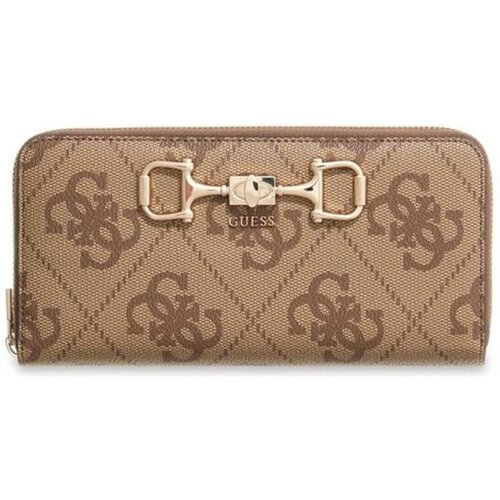 Guess Denarnice Janie Logo Slg Lrg Zip Around Kostanjeva Slike