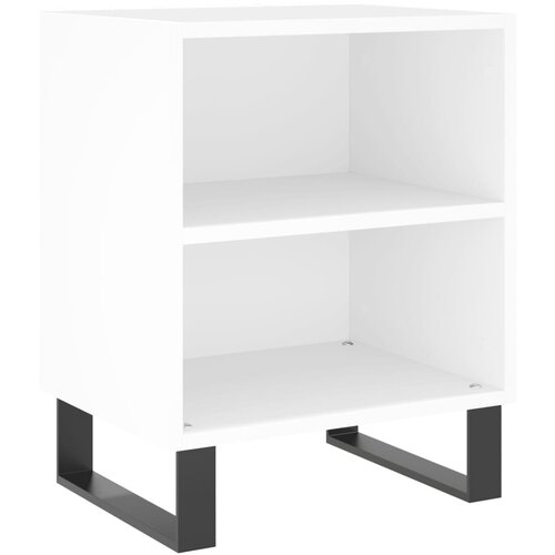 Maison Chic Nočna omarica - Nočna miza bela 40x30x50 cm inženirski les, (21687363) Slike